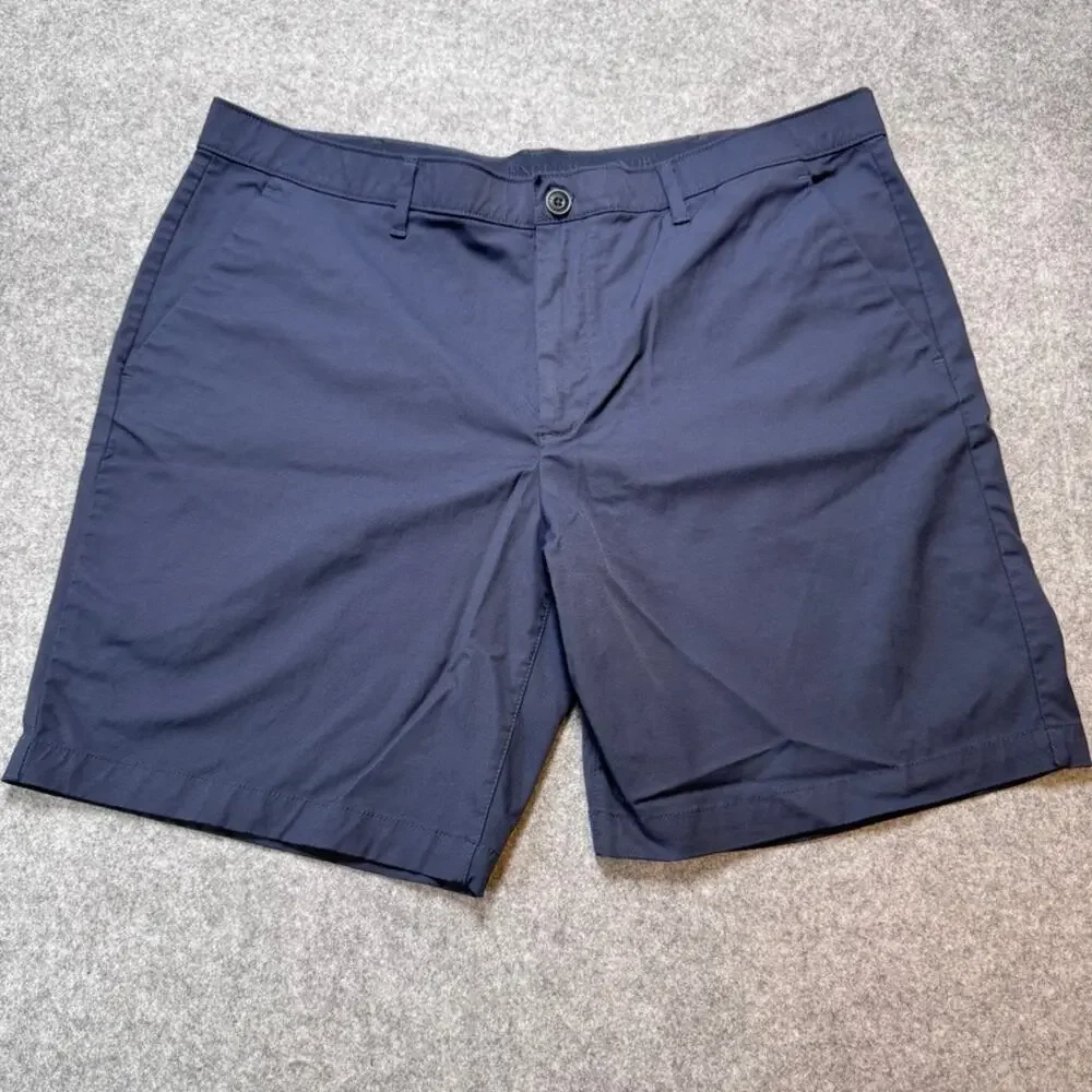 English Laundry Men’s Shorts Size 40 Navy Blue Stretch Flat Front 8” Inseam